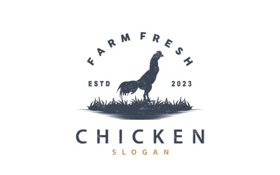 Logo kurczaka Restauracja z pieczonym kurczakiem Farma V1