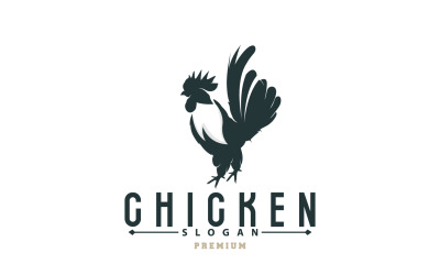 Logotipo de pollo asado Restaurante de pollos Granja V13