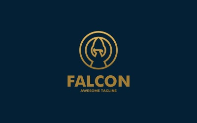Modelli di logo Falcon Line Art