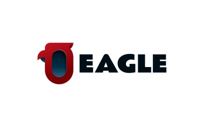 Modello di logo colorato con gradiente aquila 3