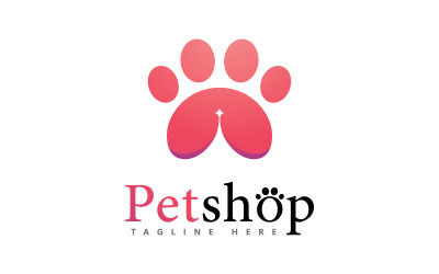Paw Logo design ilustracja wektorowa, dla sklepu zoologicznego logo 1