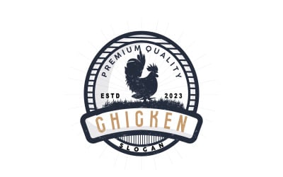 Tavuk Logosu Kızarmış Tavuk Restoran Çiftliği V6