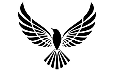 A flying bird silhouette vector art illustration