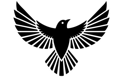 A flying bird silhouette vector illustration