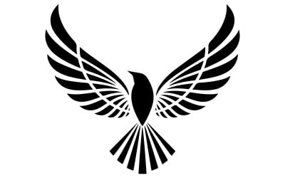 Eine fliegende Vogelsilhouette, Vektorgrafik