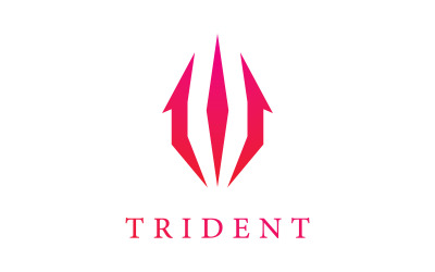 Icono vectorial de plantilla de logotipo de tridente 1