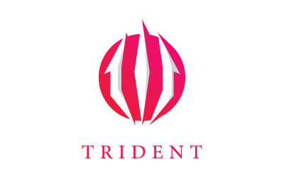 Icono vectorial de plantilla de logotipo de tridente 2