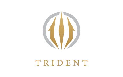 Icono vectorial de plantilla de logotipo de tridente 3