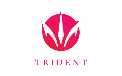 Icono vectorial de plantilla de logotipo de tridente 5