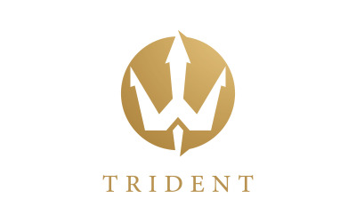 Icono vectorial de plantilla de logotipo de tridente 8