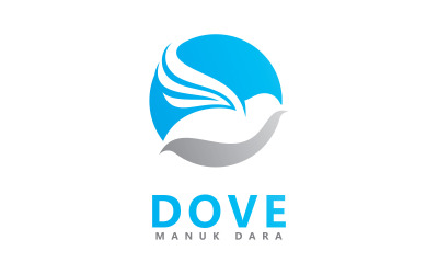 Ilustración vectorial de plantilla de logotipo de pájaro y paloma V4