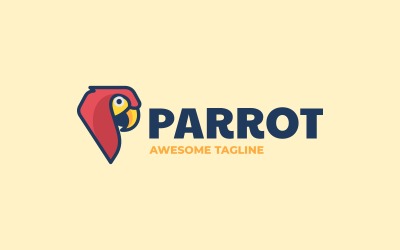 Papağan Basit Maskot Logo Şablonları