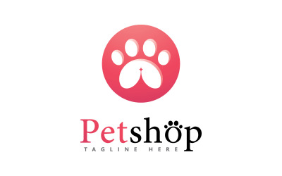 Paw-Logo-Design, Vektorgrafik für das Zoohandlungslogo 7