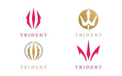 Шаблон логотипа Trident векторная иконка 13