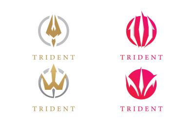 Шаблон логотипа Trident векторная иконка 14