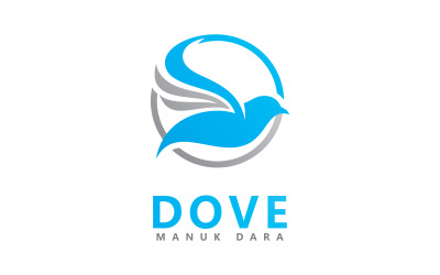 Szablon logo ptaka gołąbka ilustracja wektorowa V5