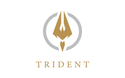 Szablon logo trójzębu ikona wektorowa 12