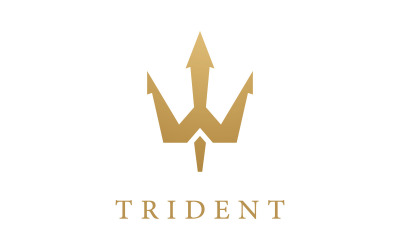 Szablon logo trójzębu ikona wektorowa 7