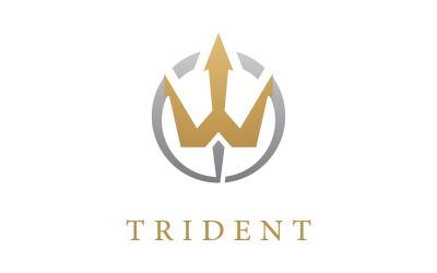 Szablon logo trójzębu ikona wektorowa 9