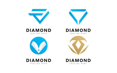 Szablon projektu wektorowego logo diamentu 15