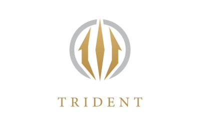 Trident logotyp mall vektor ikon 3