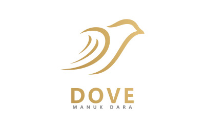 Vogel Taube Logo Vorlage Vektor Illustration V7