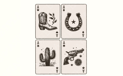 Ace of Hearts Western PNG Design, Poker Cards, Retro Western, Trendy Cowboy PNG, Sublimation
