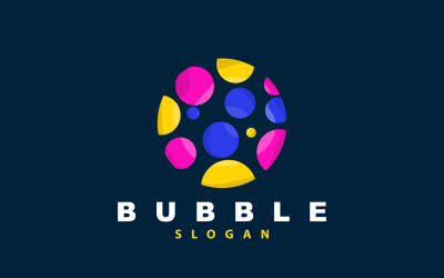 Buborék Logo Gyönyörű Buborék Vector Design V6