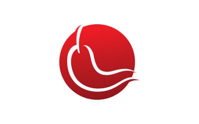 Chili-Logo, Vektor, Symbolvorlage für scharfes Essen 8