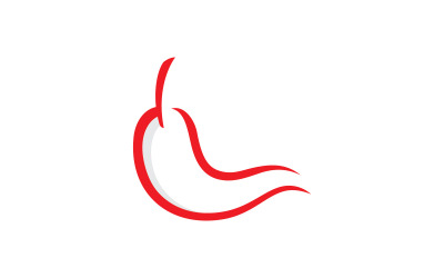 Chili-Logo, Vektor, würziges Essen, Symbolvorlage 3
