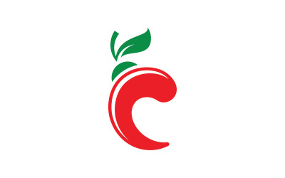 Chili logo wektor Pikantny symbol jedzenia szablon 0
