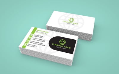 Diseño de plantilla de tarjeta de presentación moderna (color verde)