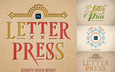Letter Press Text &amp;amp; Logo Effekter