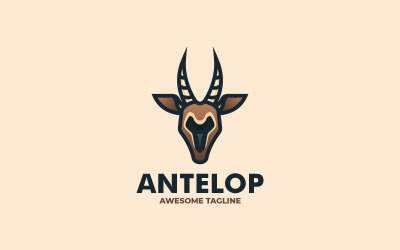 Logo mascotte semplice di Antelop