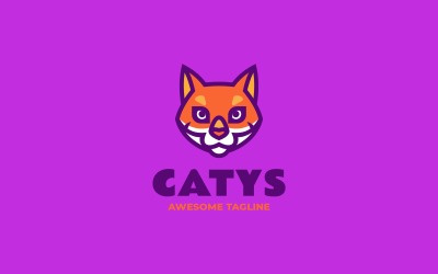 Modelli di logo mascotte semplici di Catys