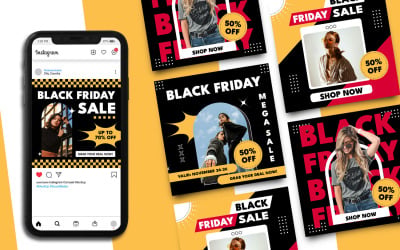 Modello di post Instagram del Black Friday 17