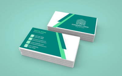 Modernes Visitenkarten-Vorlagendesign – (3 Farben)