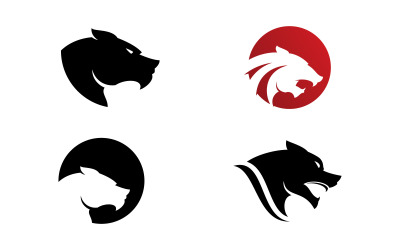 Plantilla de ilustración vectorial de diseño de logotipo de pantera 14