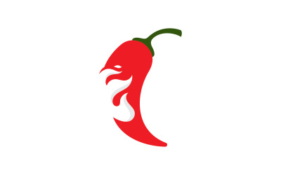 Plantilla de símbolo de comida picante con logotipo de chile 2
