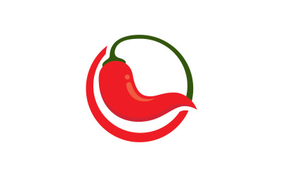 Plantilla de símbolo de comida picante con logotipo de chile 7