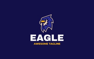 Plantillas de logotipos de mascota sencilla de águila
