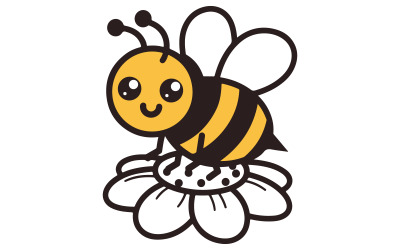 A vector illustration of a cute bee
