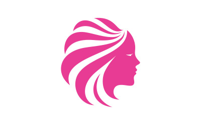 Diseño de logotipo de peluquería de mujer de lujo Vector V4