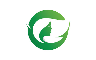 Diseño de logotipo de peluquería de mujer de lujo Vector V9