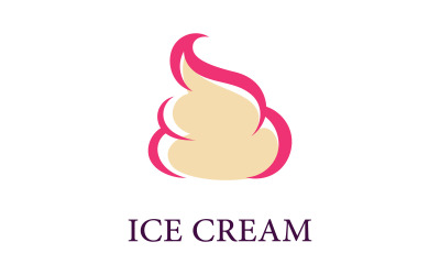 Dondurma logosu vektör dondurulmuş buzlu kek 8
