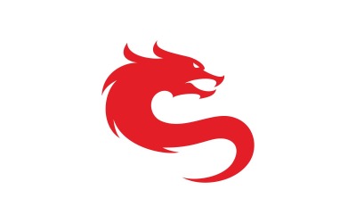 Ejderha vektör simgesi illüstrasyon tasarımı logo şablonu1