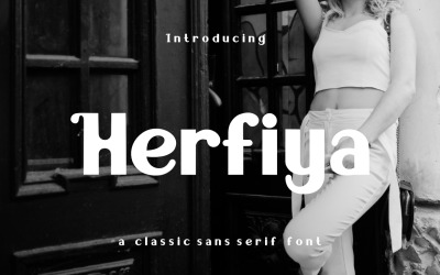 Herfiya to klasyczna czcionka bezszeryfowa