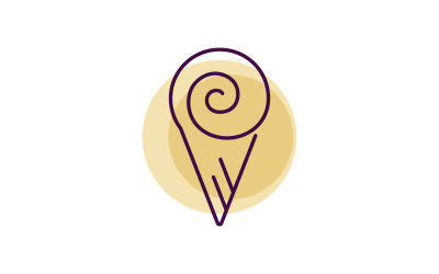 Logo lodów wektor mrożony lód babeczka 6