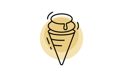 Logotipo de helado vector helado cupcake 1
