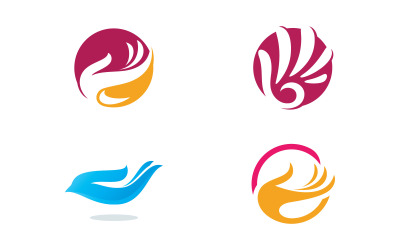 Modello di logo per la cura delle mani design vettoriale14